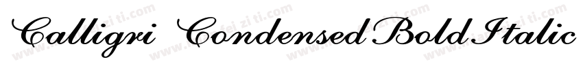Calligri CondensedBoldItalic font字体转换
